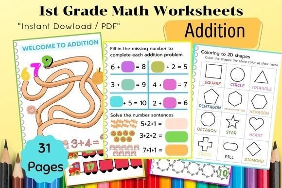 1st grade worksheets