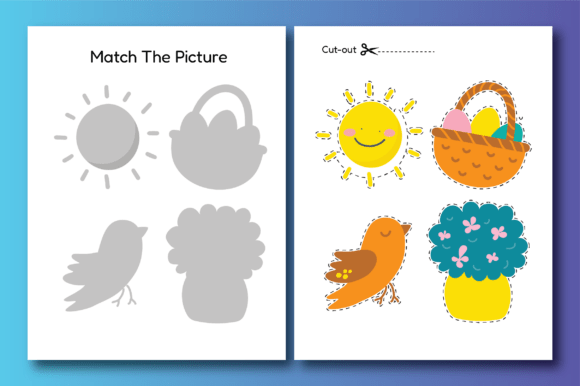 toddler matching worksheets