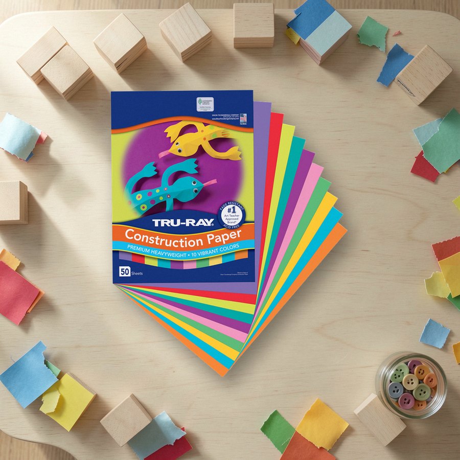 Construction paper, 10 colors
