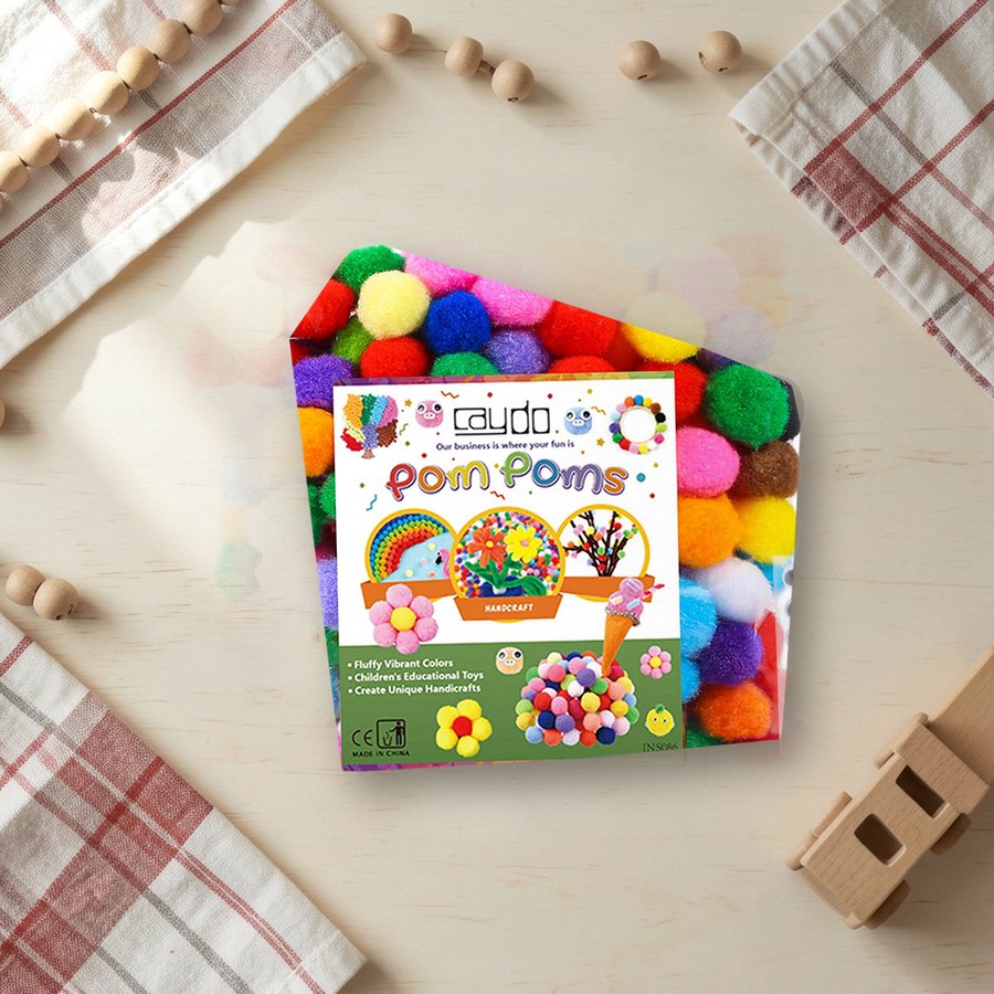Craft pom poms with wiggle eyes