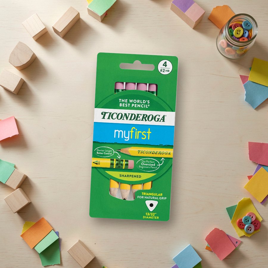 Short triangular beginner pencils (Ticonderoga)